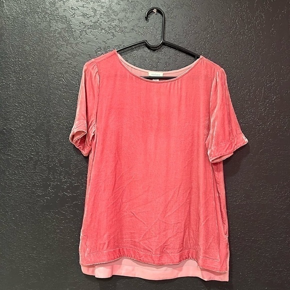SUNDANCE Women’s Pink Velvet Blouse Size Small - Picture 1 of 6